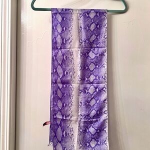Vintage Ray Strauss Reptile Print Silk Scarf